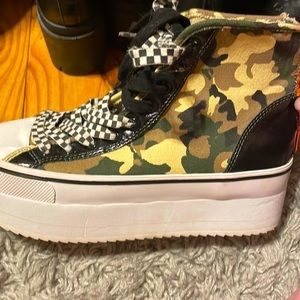 camo high top platforms